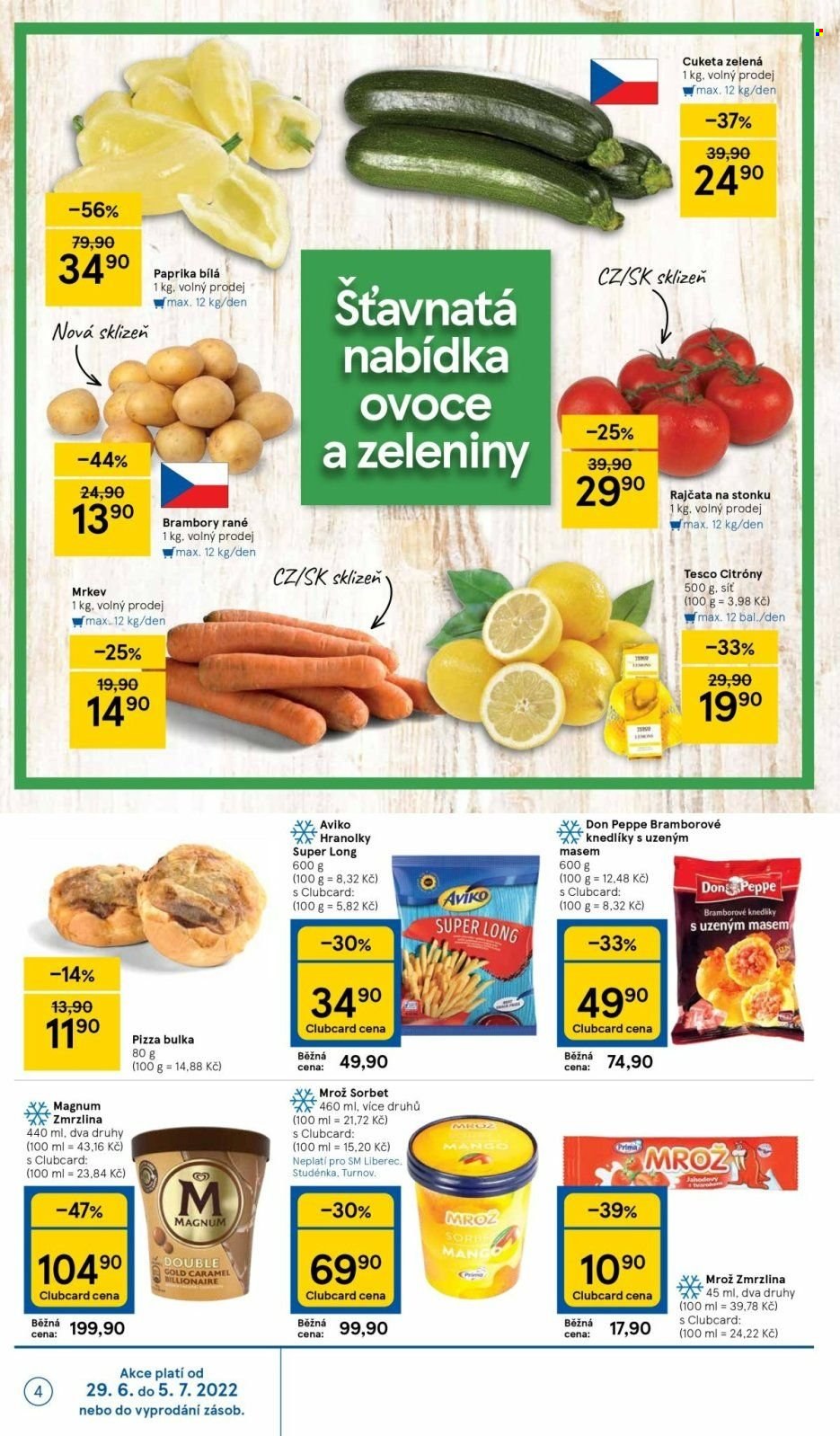 Leták TESCO supermarket - 29.6.2022 - 5.7.2022. Strana 4