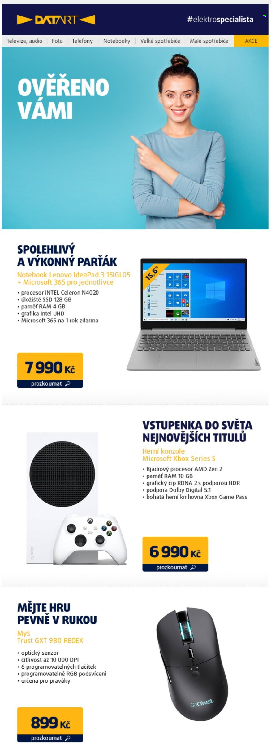 Leták DATART - 1.7.2022 - 6.7.2022. Strana 1