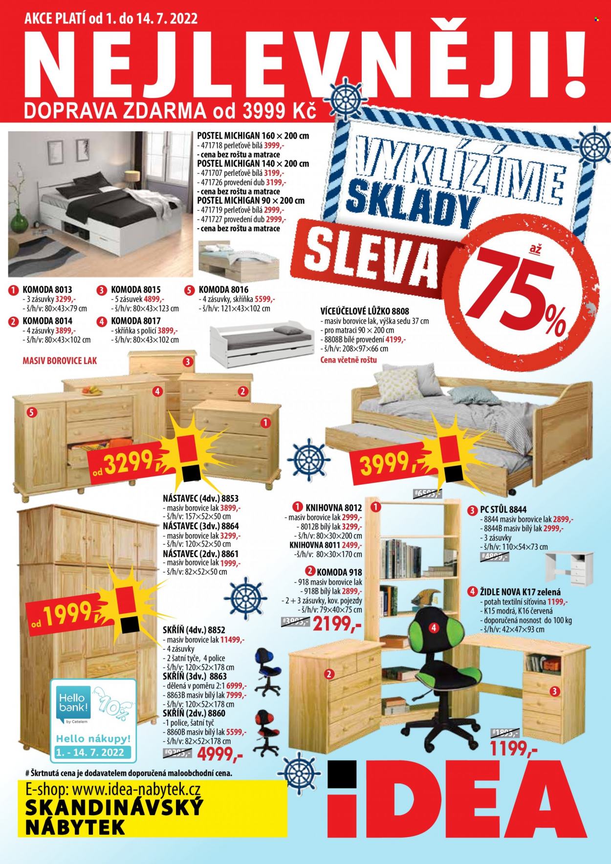 Leták IDEA nábytek - 1.7.2022 - 14.7.2022. Strana 1