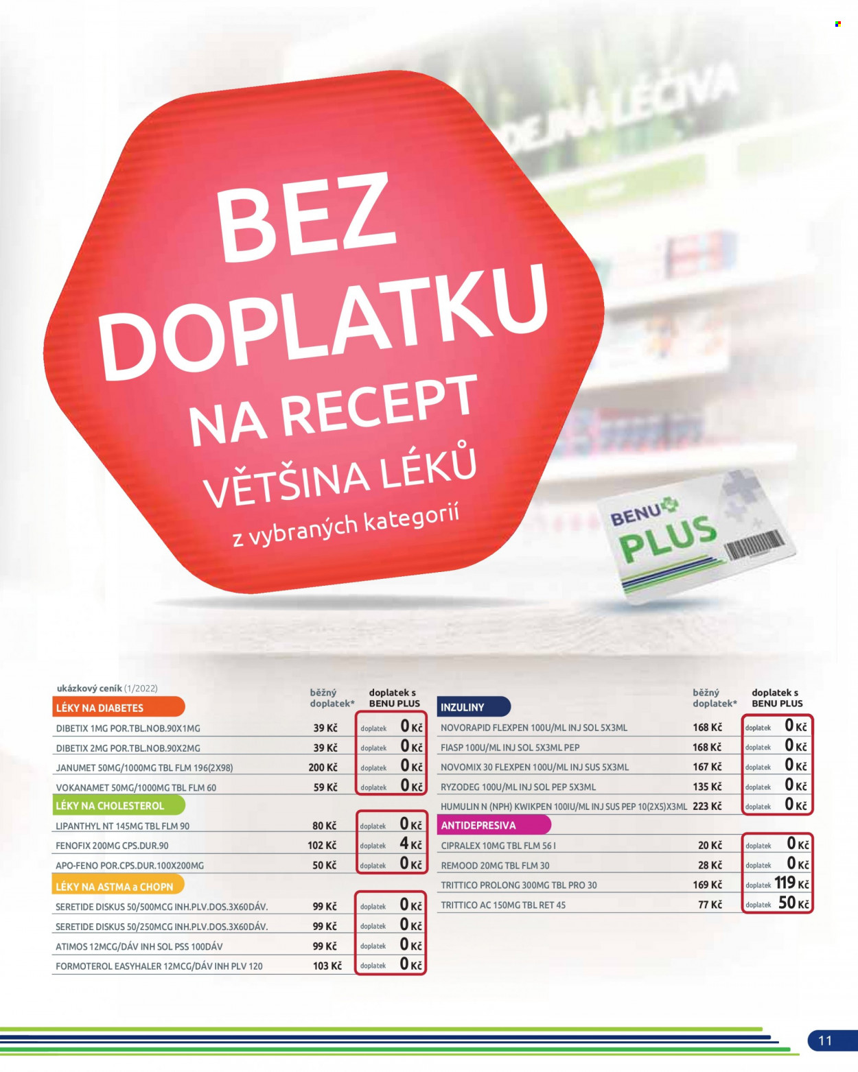 Leták BENU Lékárna - 1.7.2022 - 31.8.2022. Strana 11