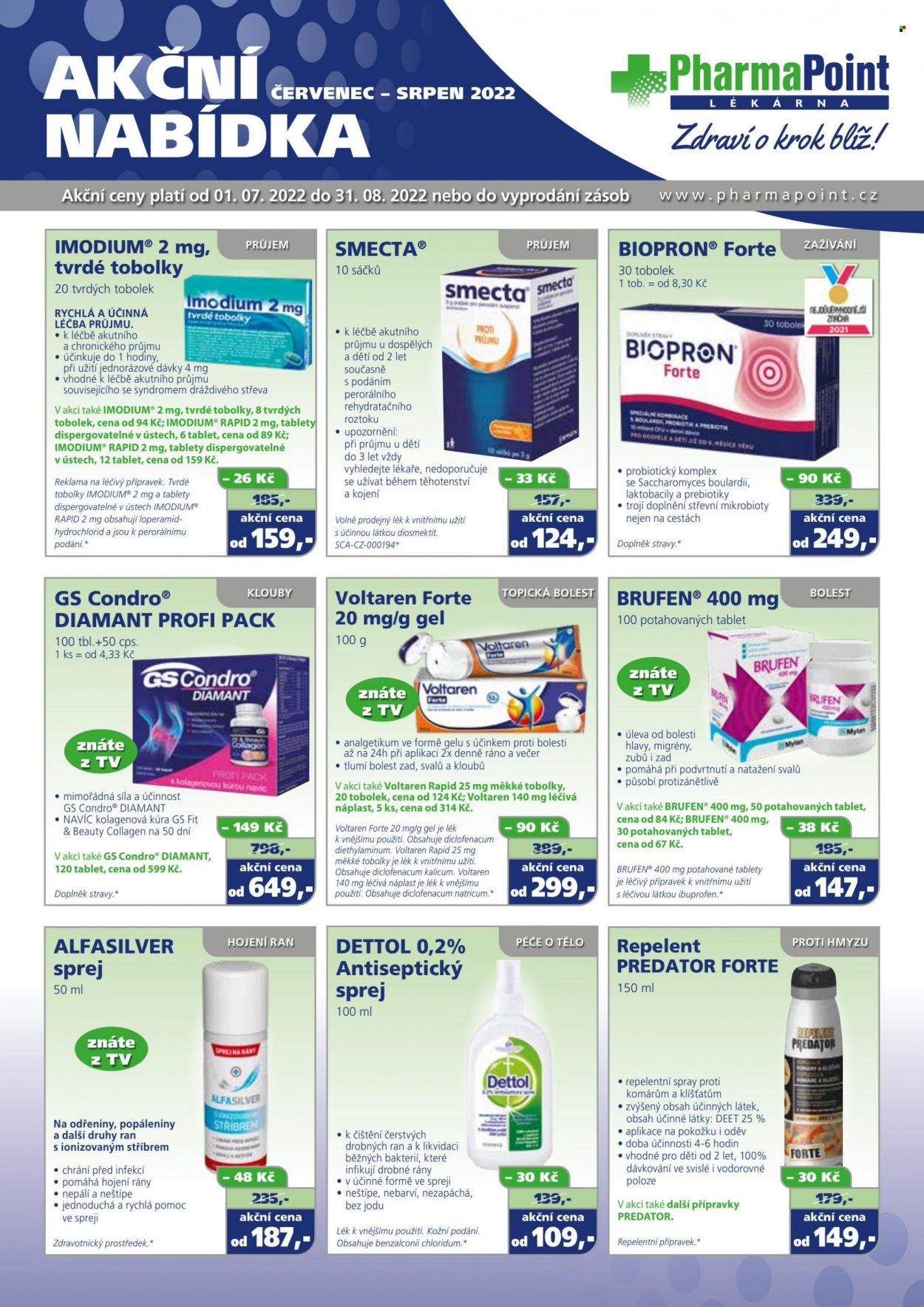 Leták PharmaPoint - 1.7.2022 - 31.8.2022. Strana 1