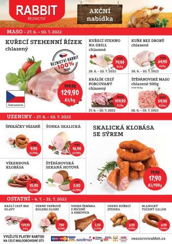 Leták RABBIT řeznictví - 27.6.2022 - 10.7.2022.