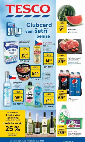 Leták TESCO - 6.7.2022 - 12.7.2022.