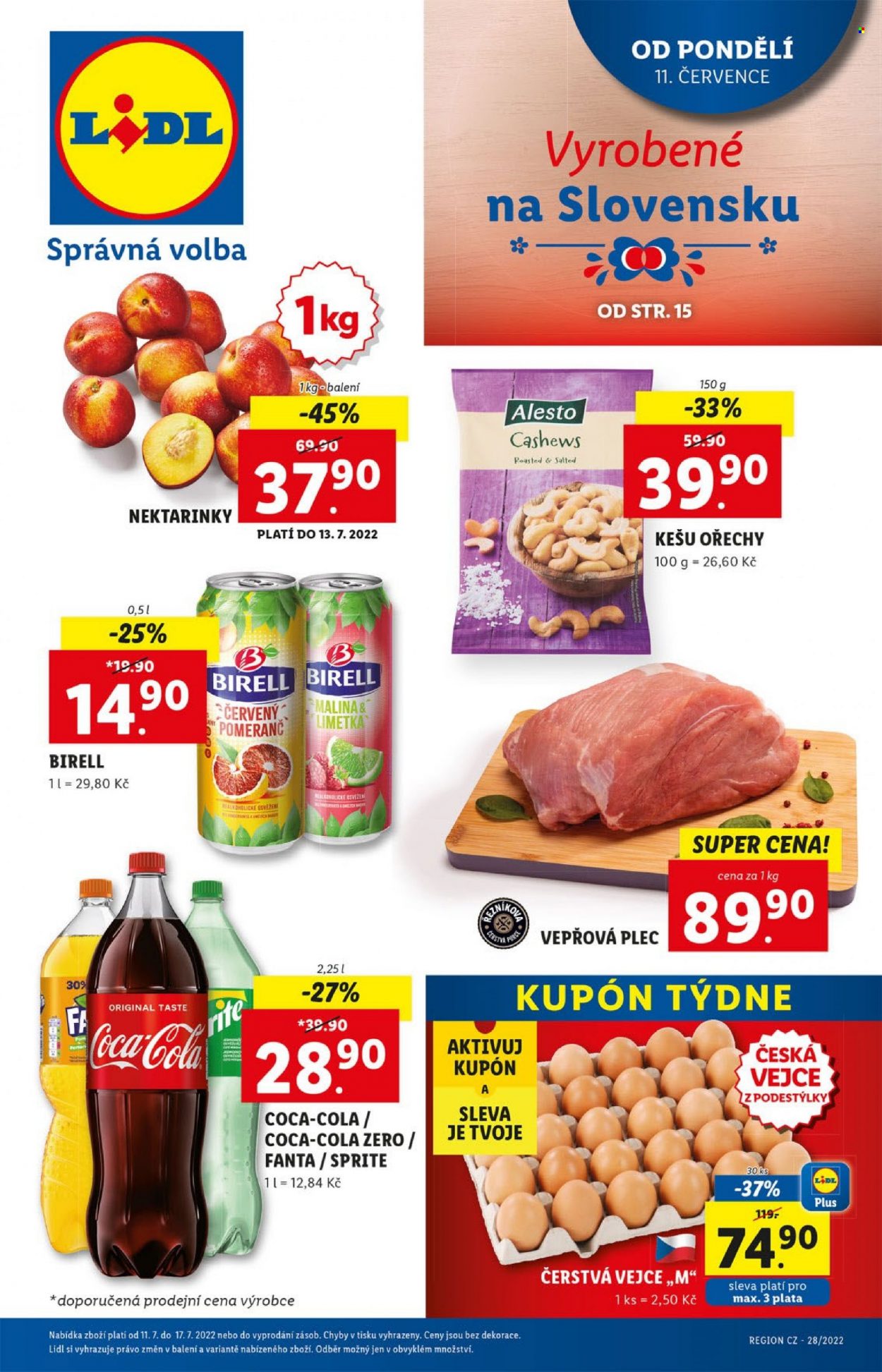 Leták Lidl - 11.7.2022 - 17.7.2022. Strana 1