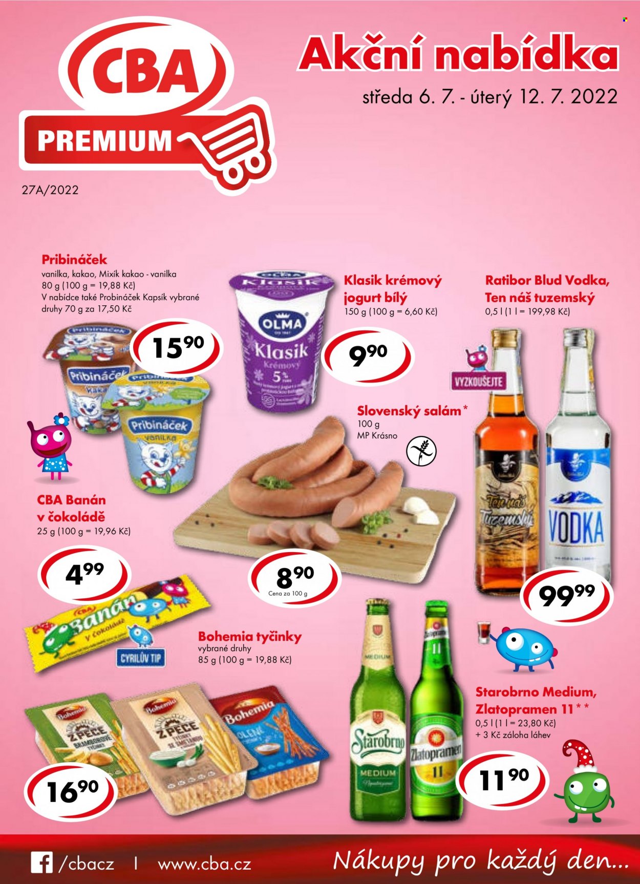 Leták CBA Premium - 6.7.2022 - 12.7.2022. Strana 1