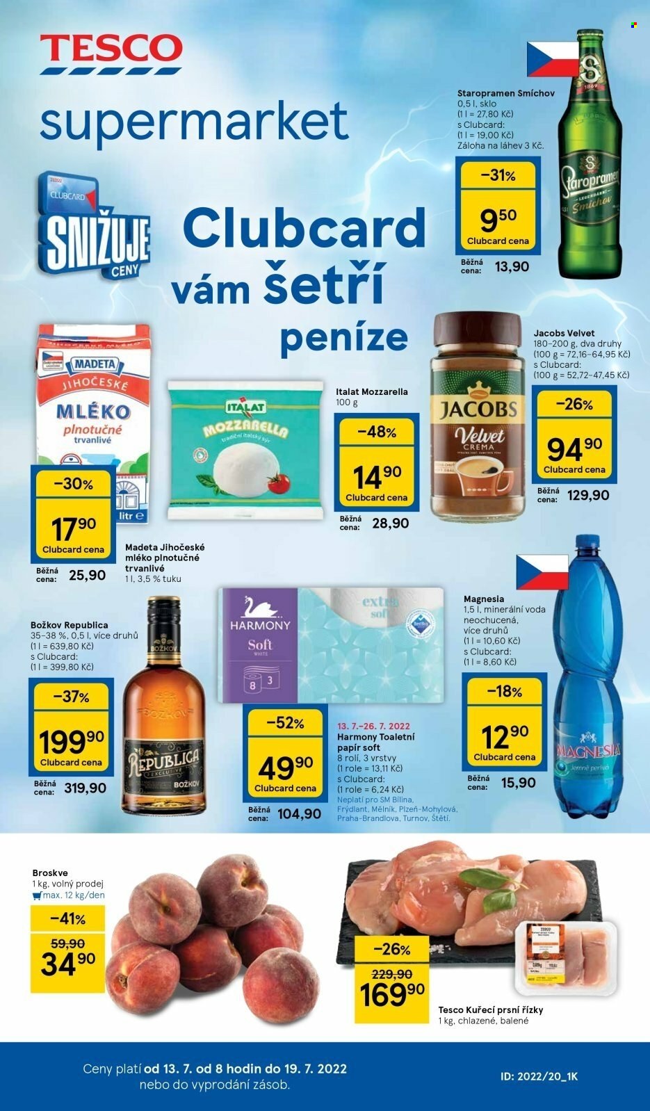 Leták TESCO supermarket - 13.7.2022 - 19.7.2022. Strana 1