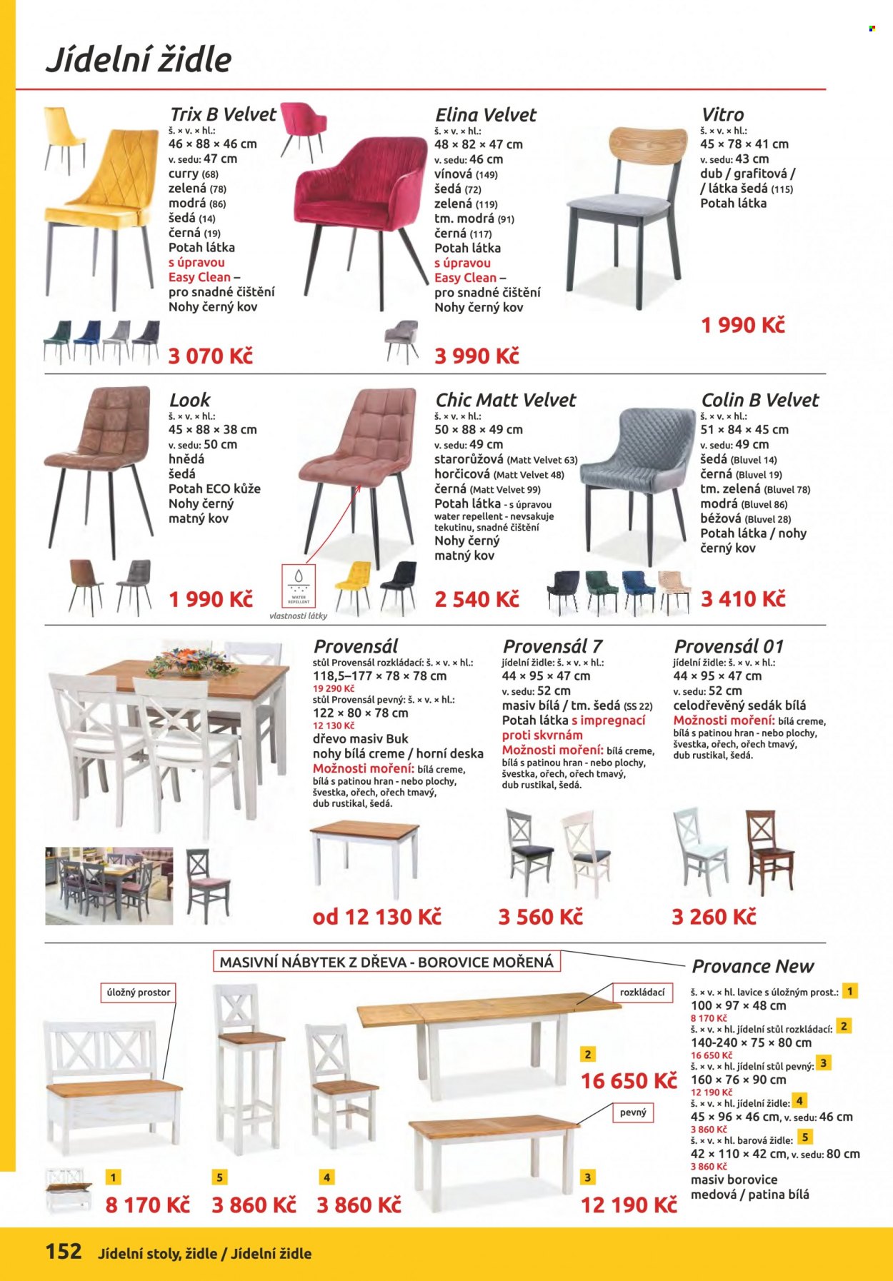thumbnail - Leták ORFA nábytek - Produkty v akci - jídelní stůl, stůl, jídelní židle, lavice, barová židle, židle, podsedák. Strana 152.