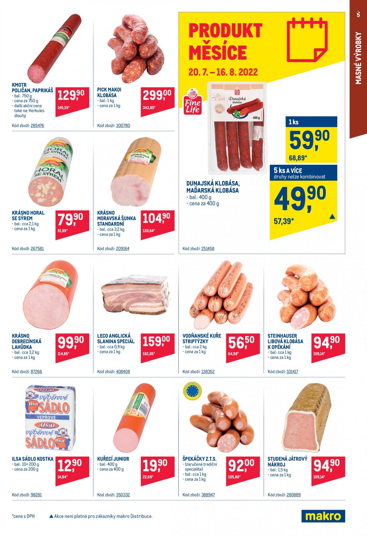Leták MAKRO - 20.7.2022 - 2.8.2022. Strana 5