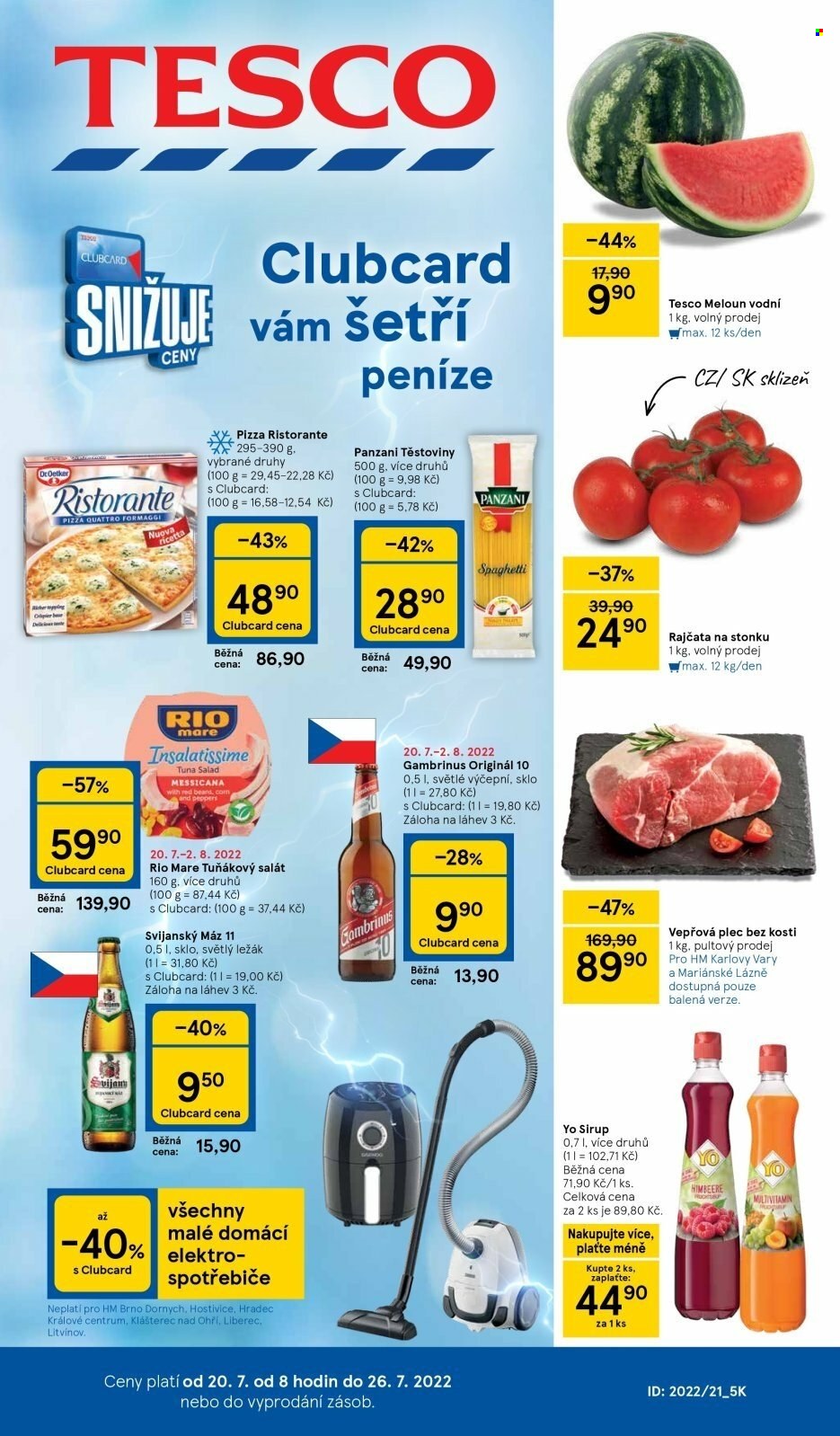 Leták TESCO - 20.7.2022 - 26.7.2022. Strana 1