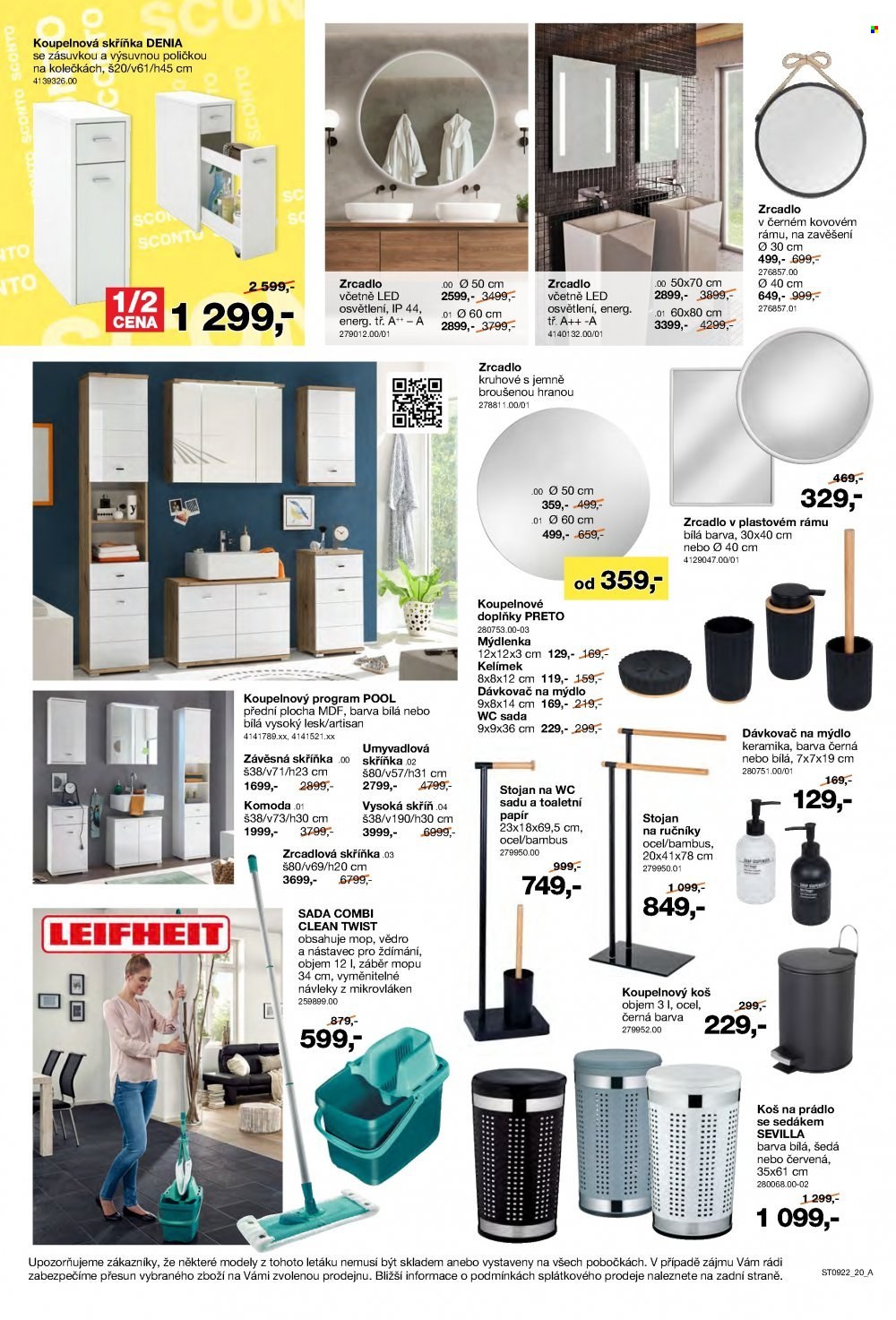 Leták SCONTO NÁBYTEK - 22.7.2022 - 11.8.2022. Strana 20