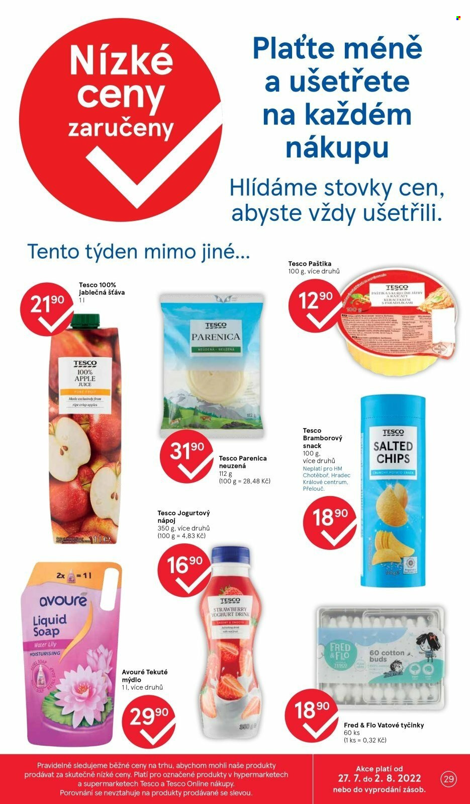Leták TESCO hypermarket - 27.7.2022 - 2.8.2022. Strana 29