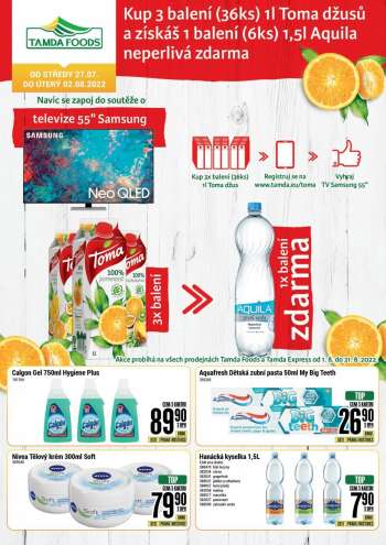 Leták Tamda Foods - 27.7.2022 - 2.8.2022.