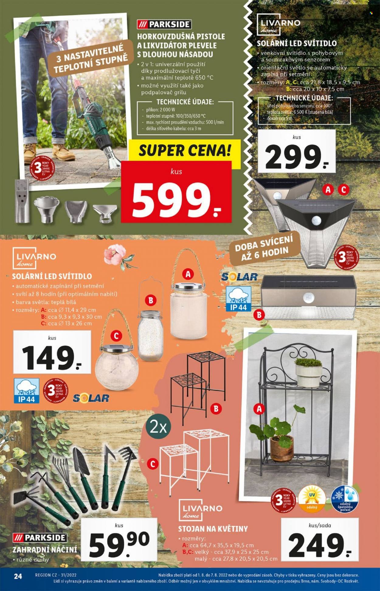 Leták Lidl - 1.8.2022 - 7.8.2022. Strana 24
