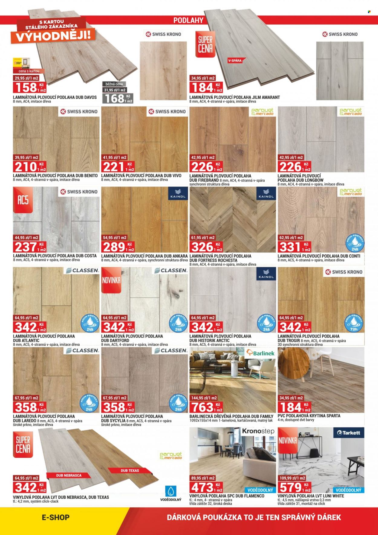 thumbnail - Leták Merkury Market - 1.8.2022 - 31.8.2022 - Produkty v akci - deska, laminátová plovoucí podlaha, plovoucí podlaha, podlahové krytiny, podlaha, dřevěná podlaha, vinylová podlaha, laminátová podlaha. Strana 4.