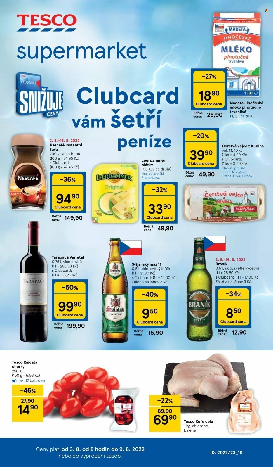 Leták TESCO supermarket - 3.8.2022 - 9.8.2022. Strana 1