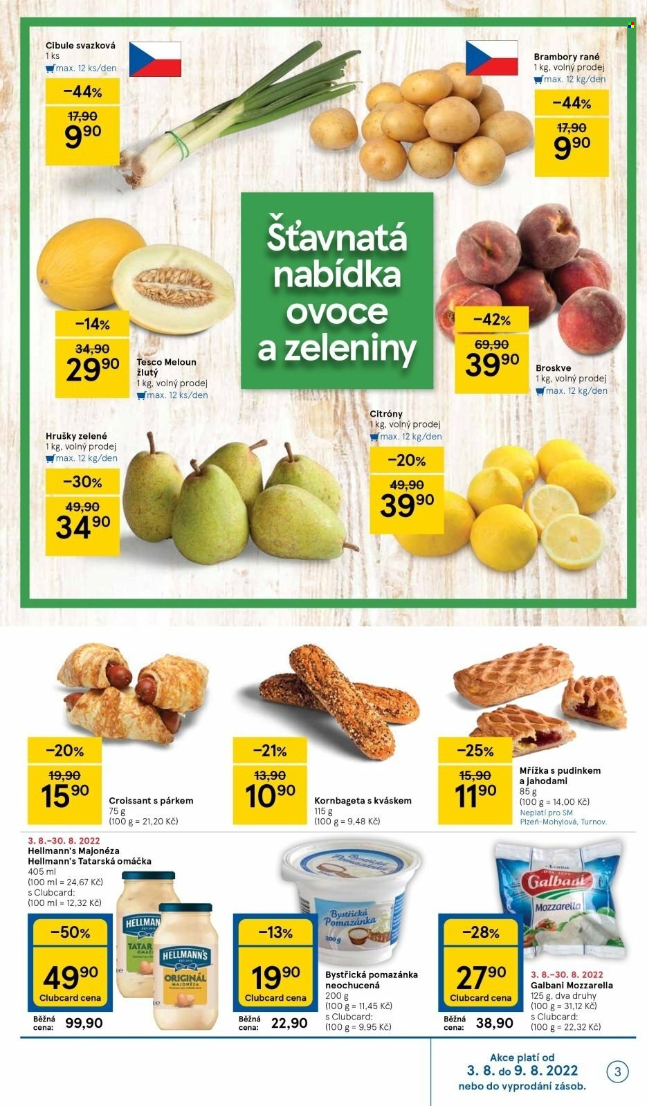 Leták TESCO supermarket - 3.8.2022 - 9.8.2022. Strana 3