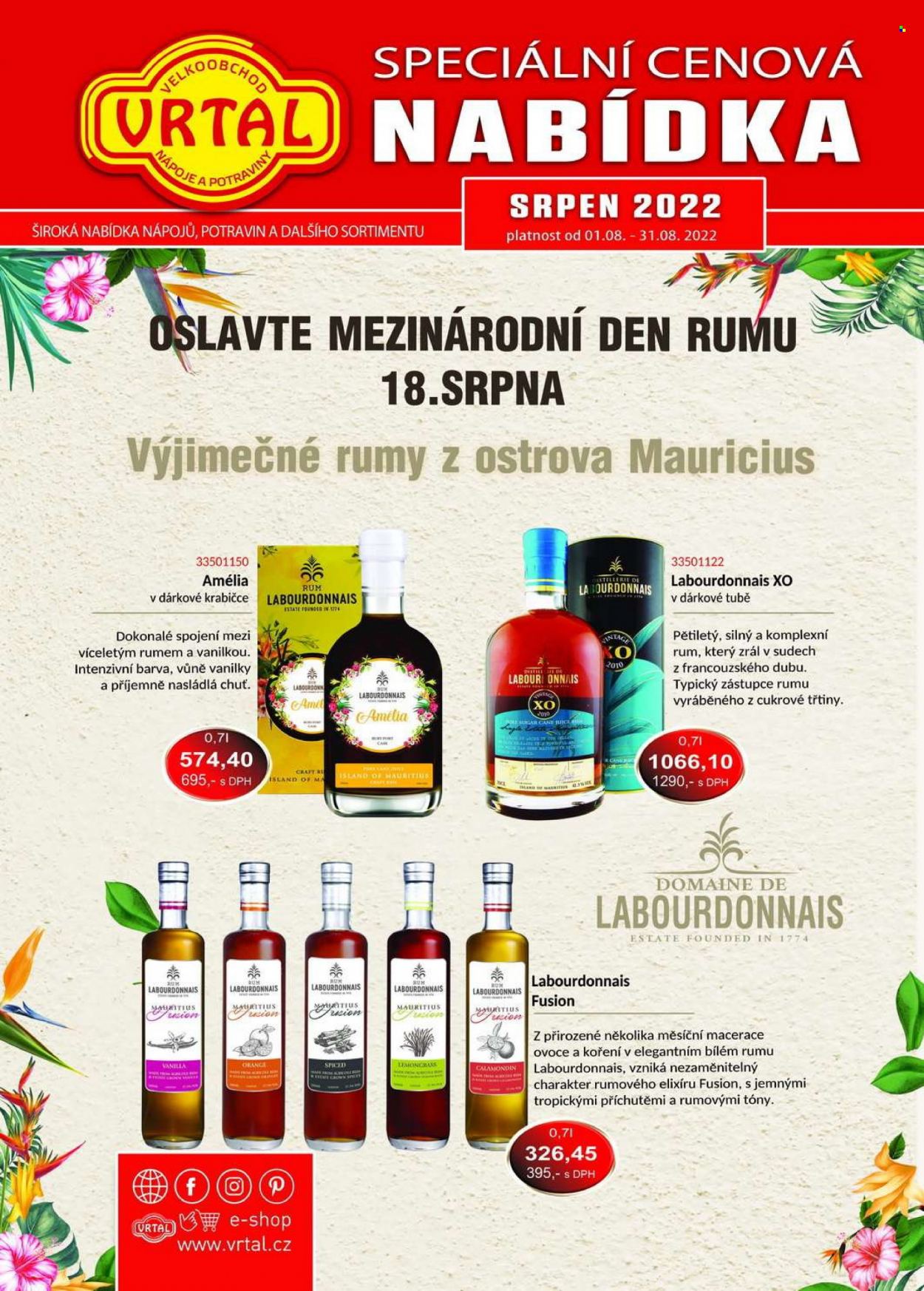 Leták Vrtal - 1.8.2022 - 31.8.2022. Strana 1