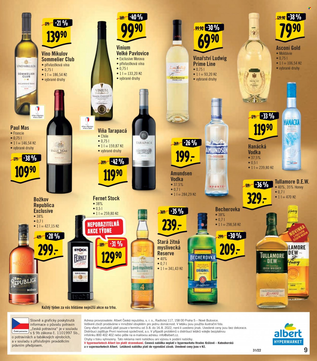 Leták Albert Hypermarket - 3.8.2022 - 16.8.2022. Strana 9