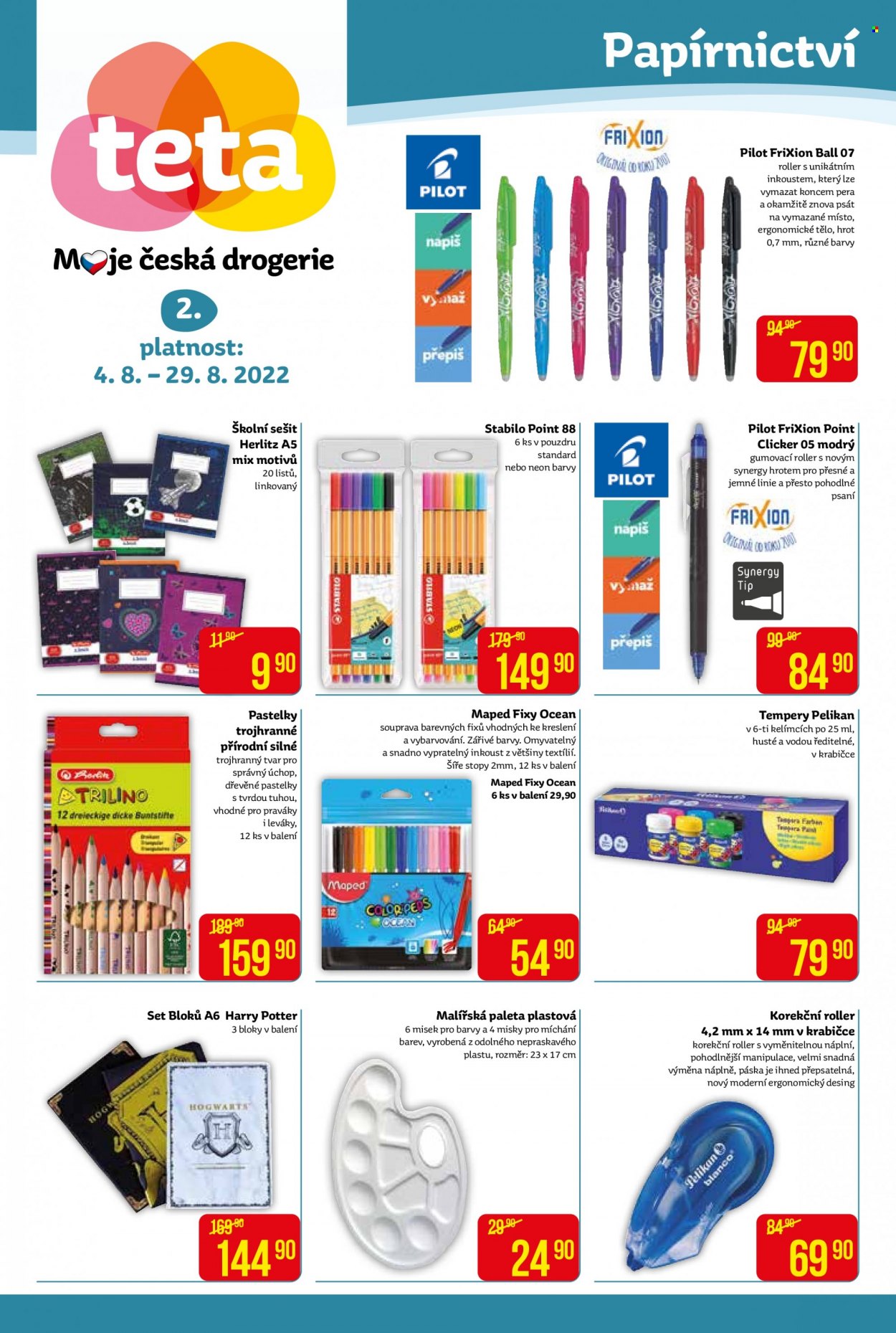 Leták Teta drogerie - 4.8.2022 - 29.8.2022. Strana 1