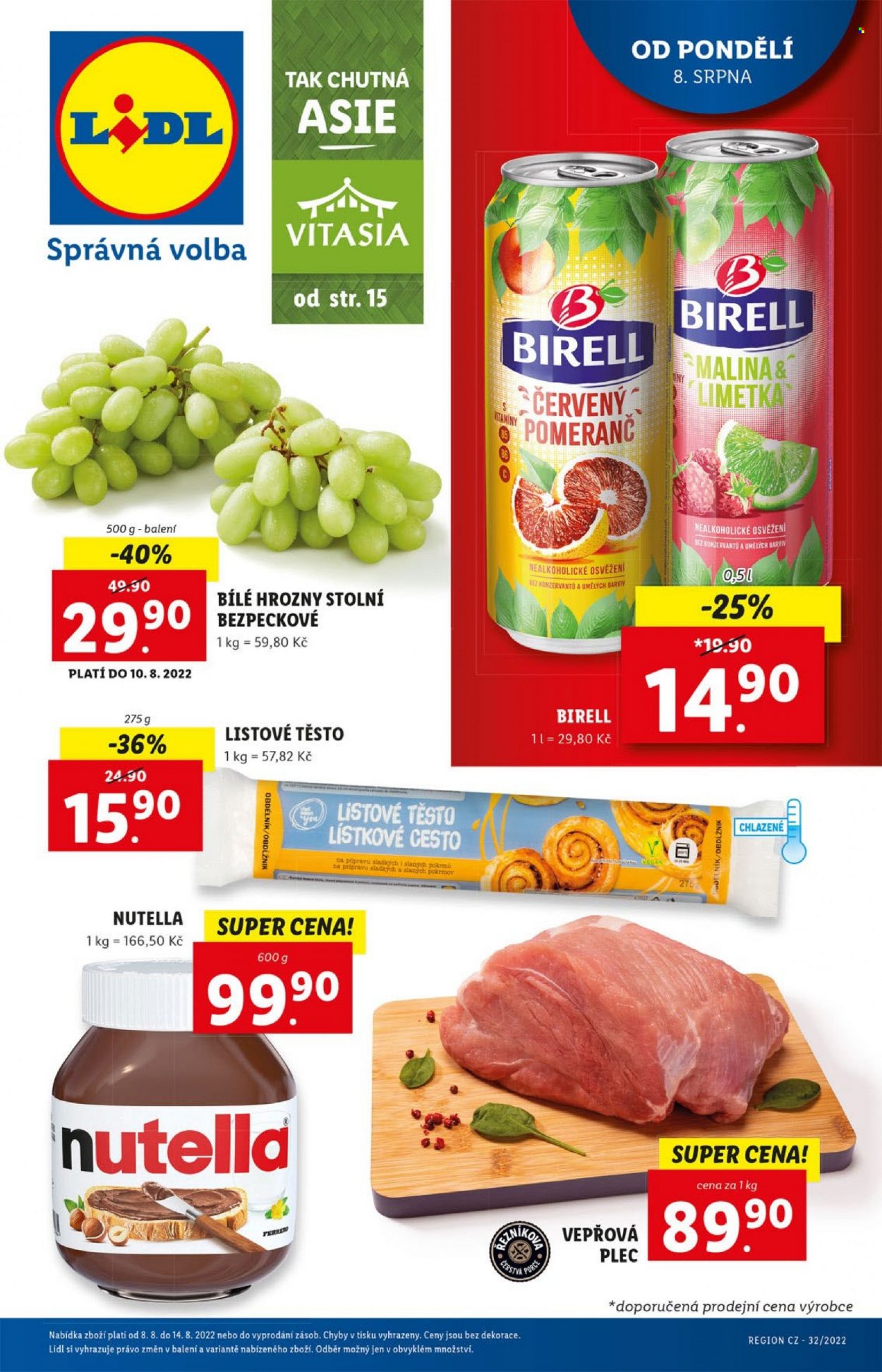 Leták Lidl - 8.8.2022 - 14.8.2022. Strana 1