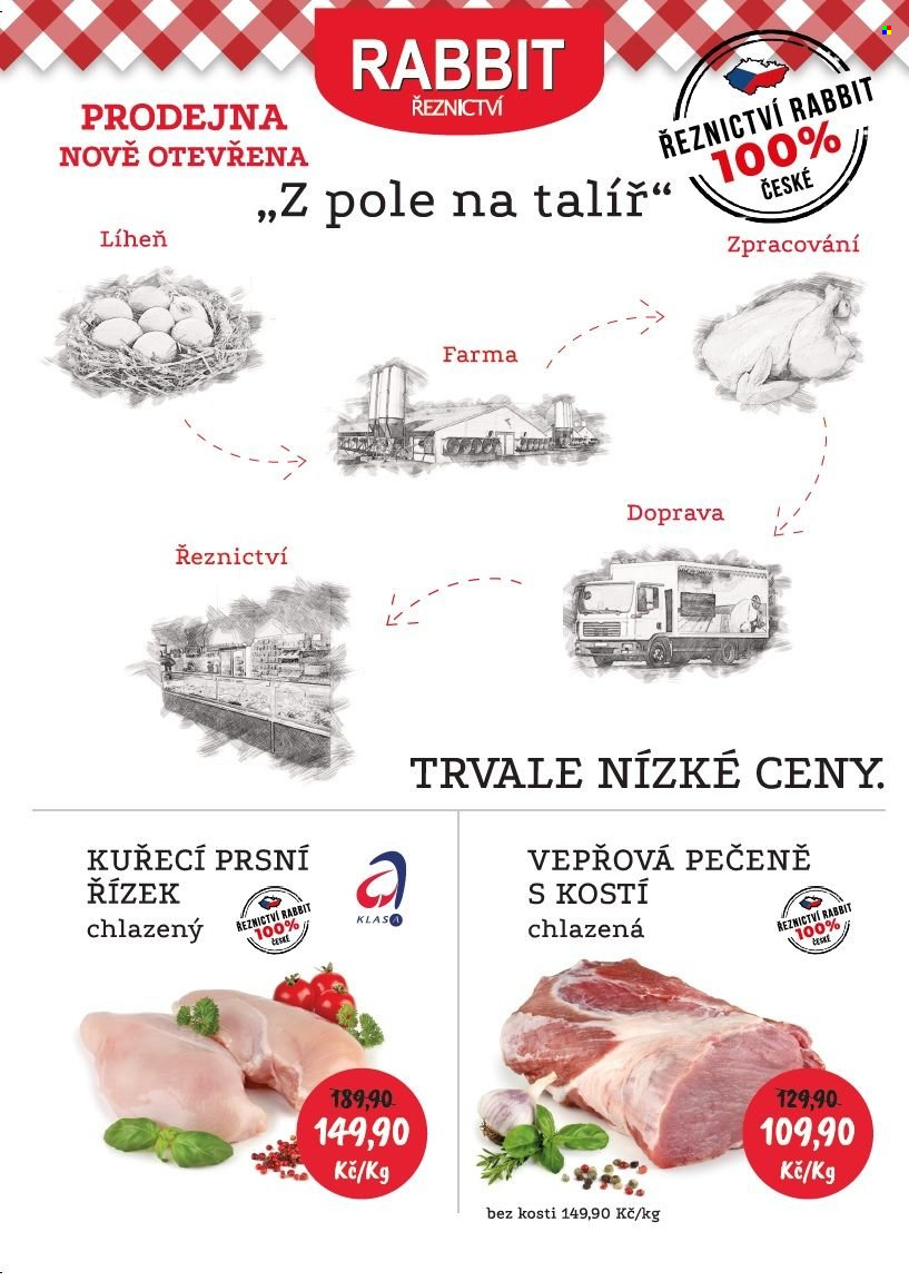 Leták RABBIT řeznictví - 1.8.2022 - 14.8.2022. Strana 1