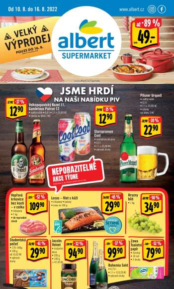 Leták Albert Supermarket - 10.8.2022 - 16.8.2022.