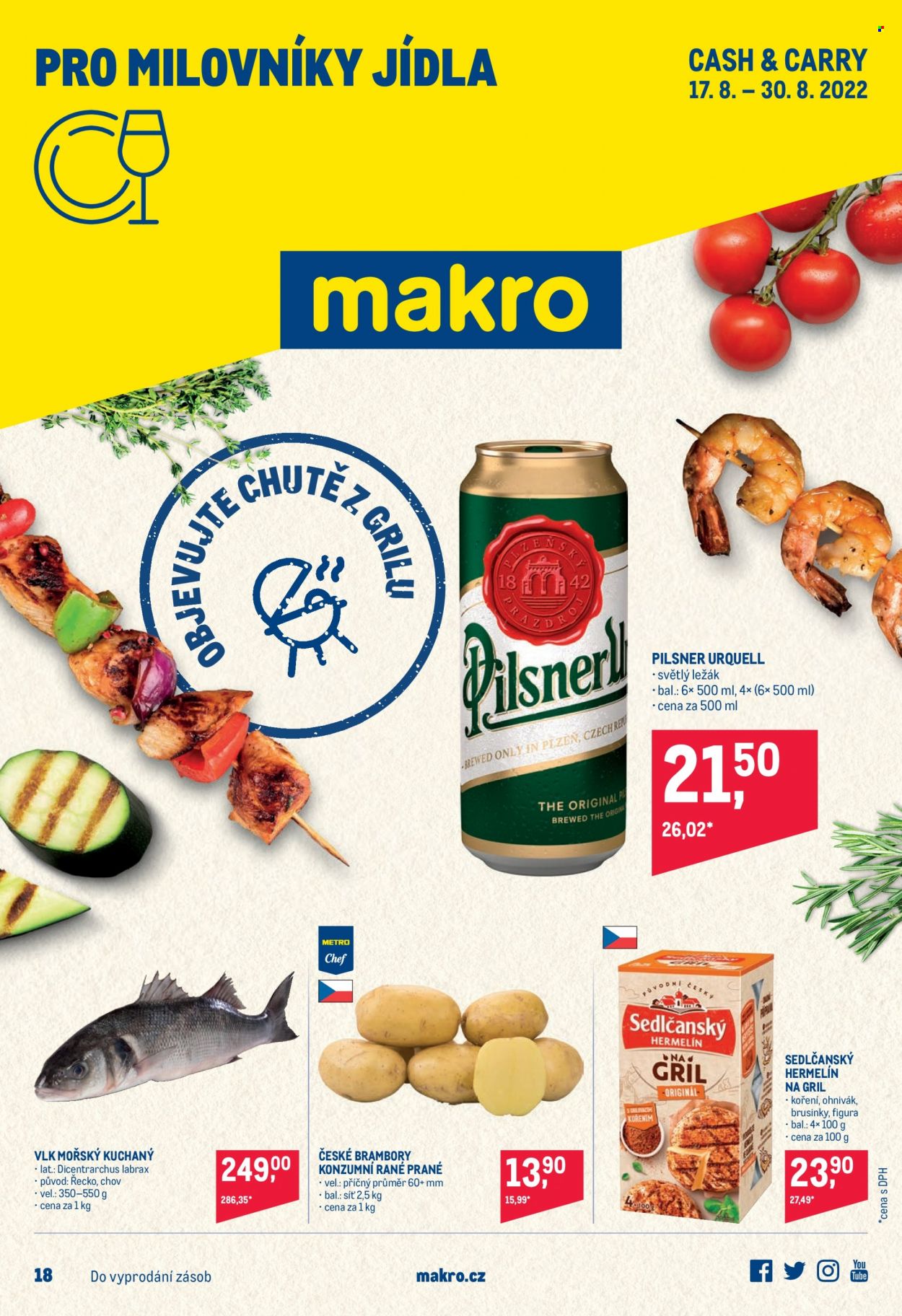 Leták MAKRO - 17.8.2022 - 30.8.2022. Strana 1