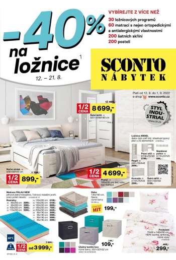 Leták SCONTO NÁBYTEK - 12.8.2022 - 1.9.2022.