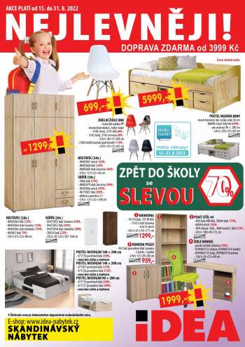 Leták IDEA nábytek - 15.8.2022 - 31.8.2022.
