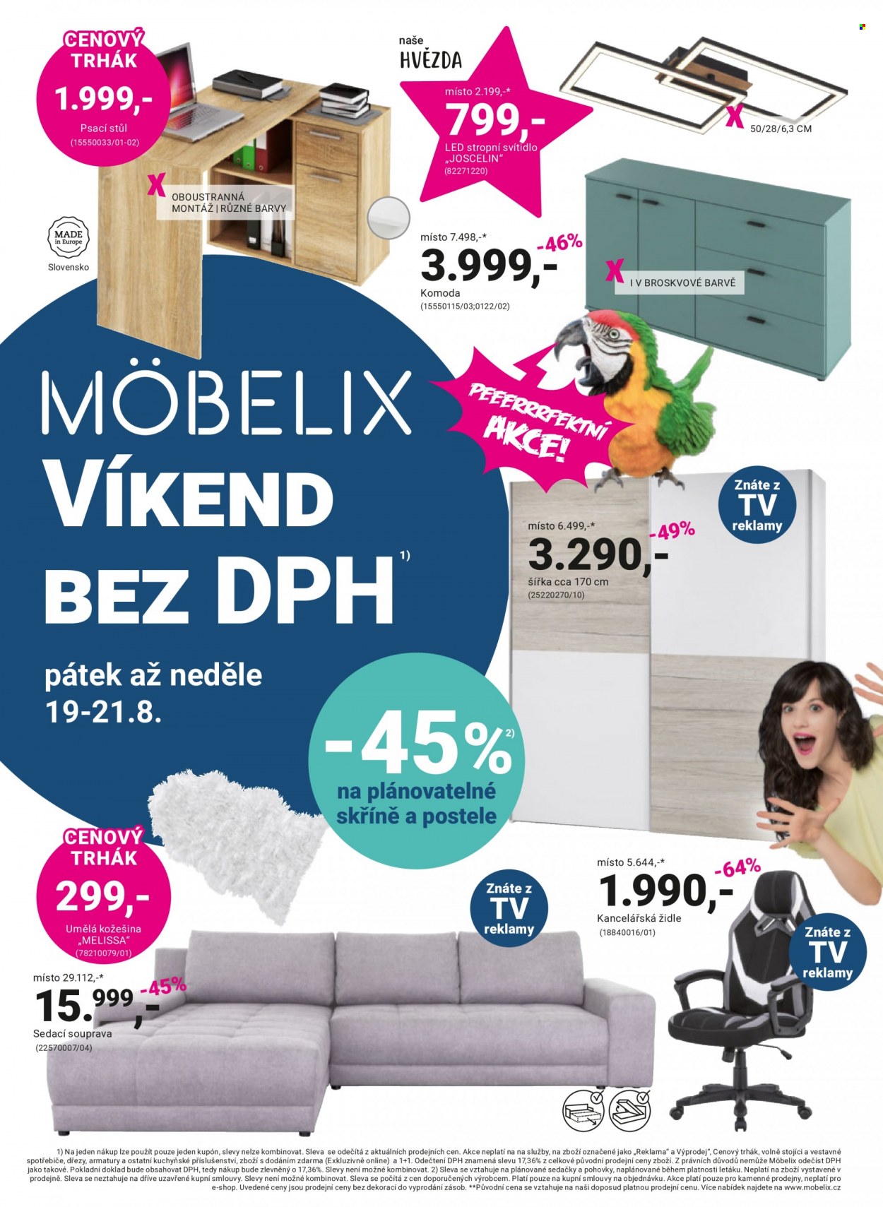 Leták MÖBELIX - 15.8.2022 - 28.8.2022. Strana 1