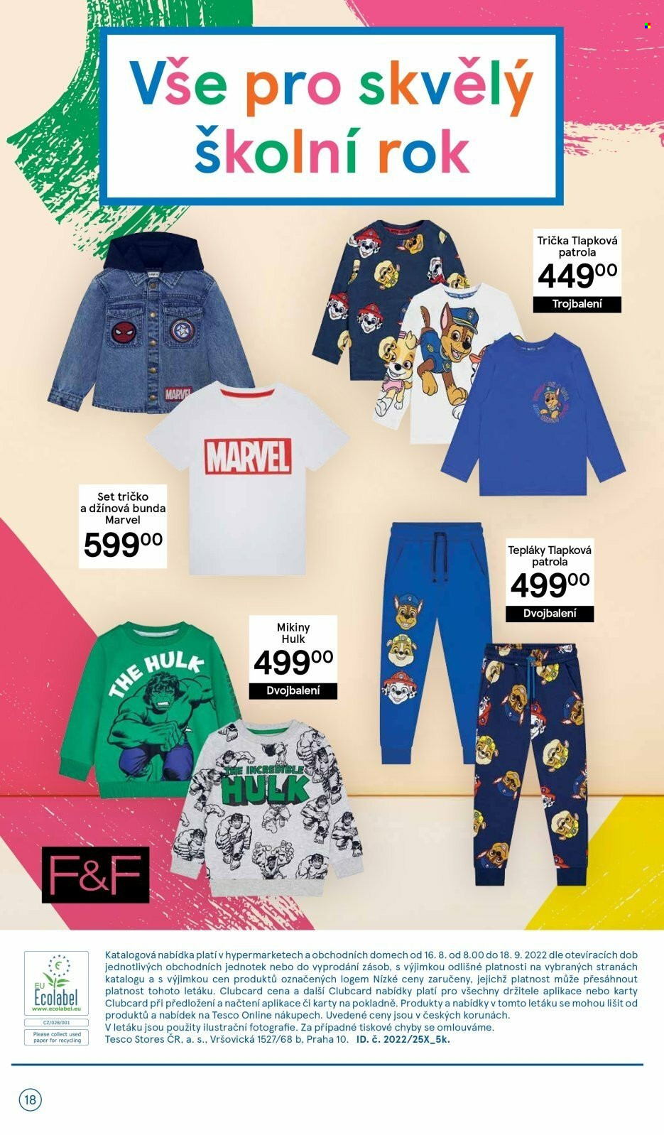 Leták TESCO - 16.8.2022 - 18.9.2022. Strana 18