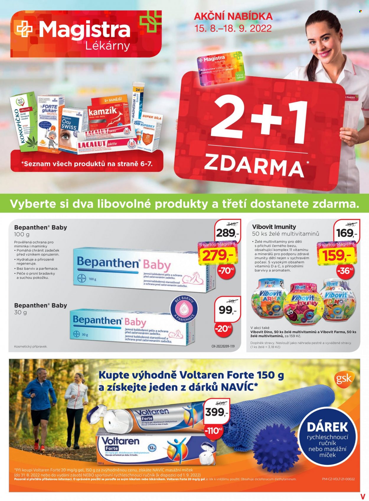 Leták Magistra Lékárny - 15.8.2022 - 18.9.2022. Strana 1
