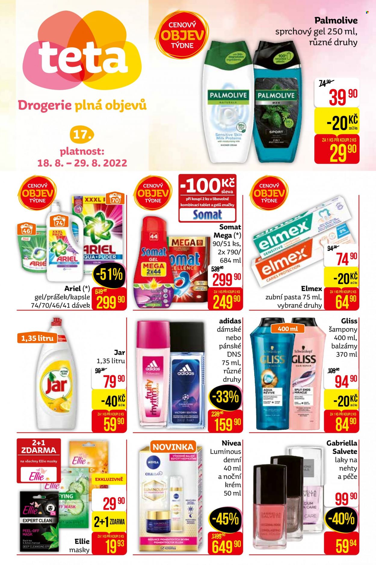 Leták Teta drogerie - 18.8.2022 - 29.8.2022. Strana 1