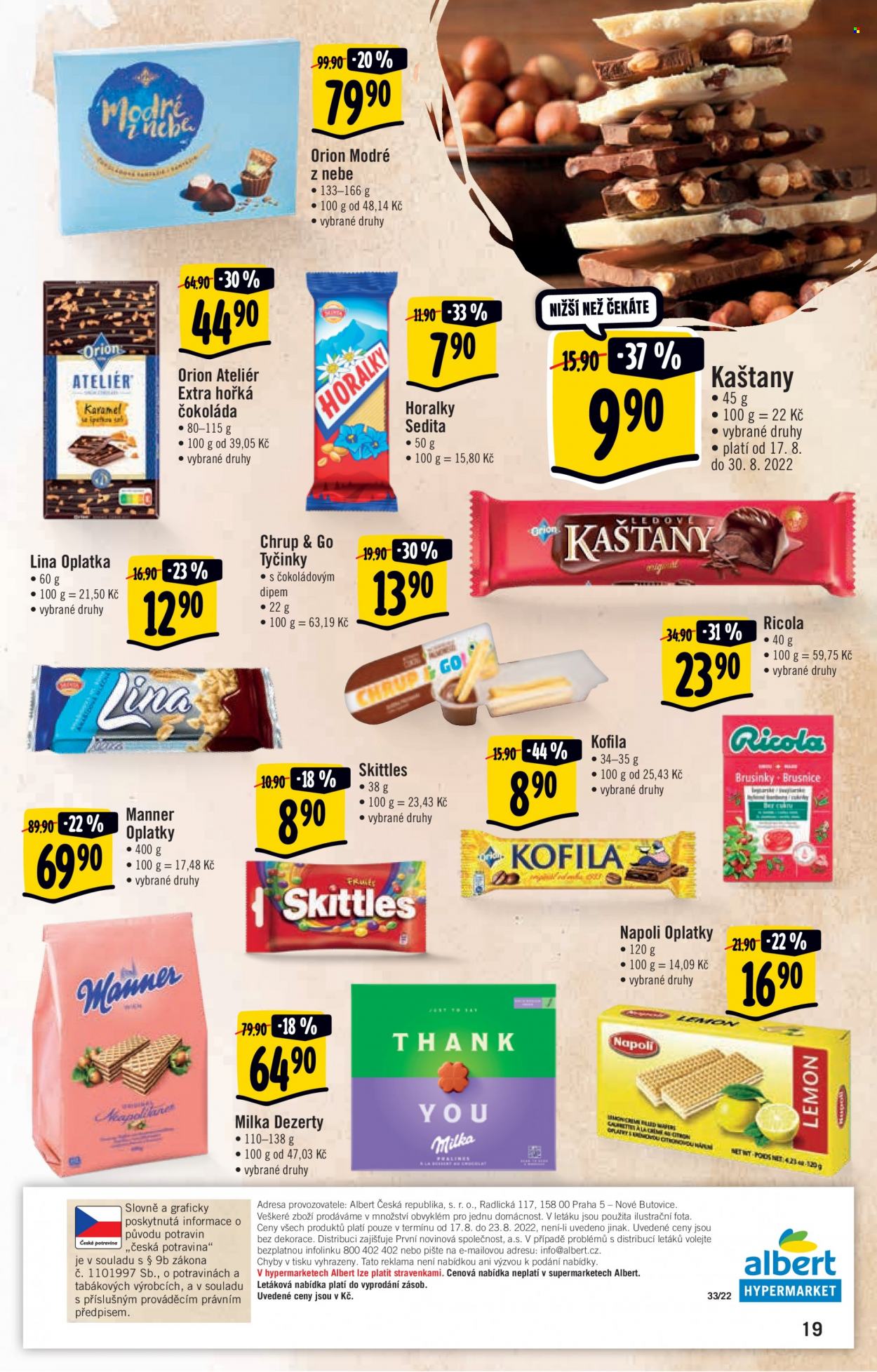 Leták Albert Hypermarket - 17.8.2022 - 23.8.2022. Strana 19