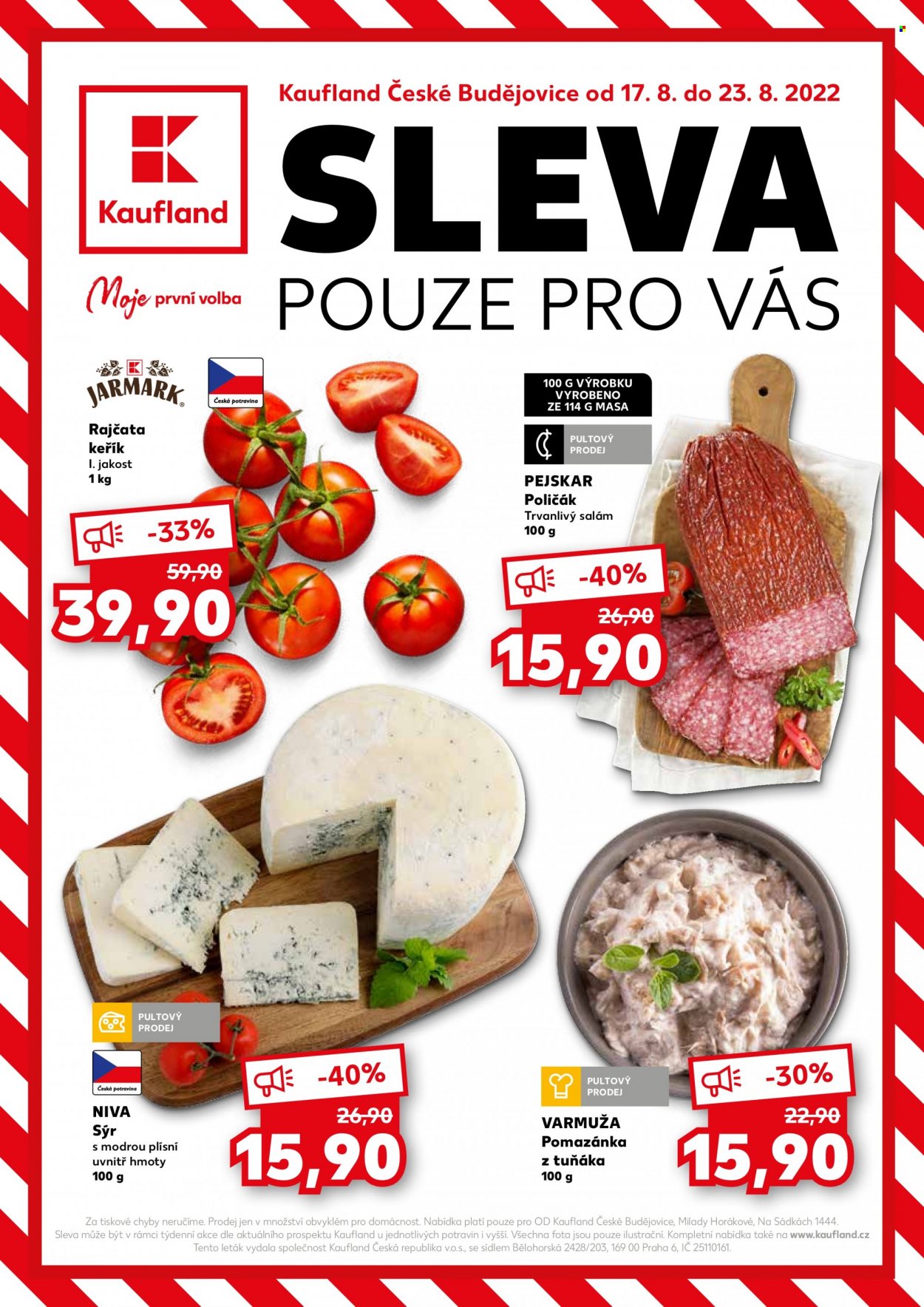 Leták Kaufland - 17.8.2022 - 23.8.2022. Strana 1