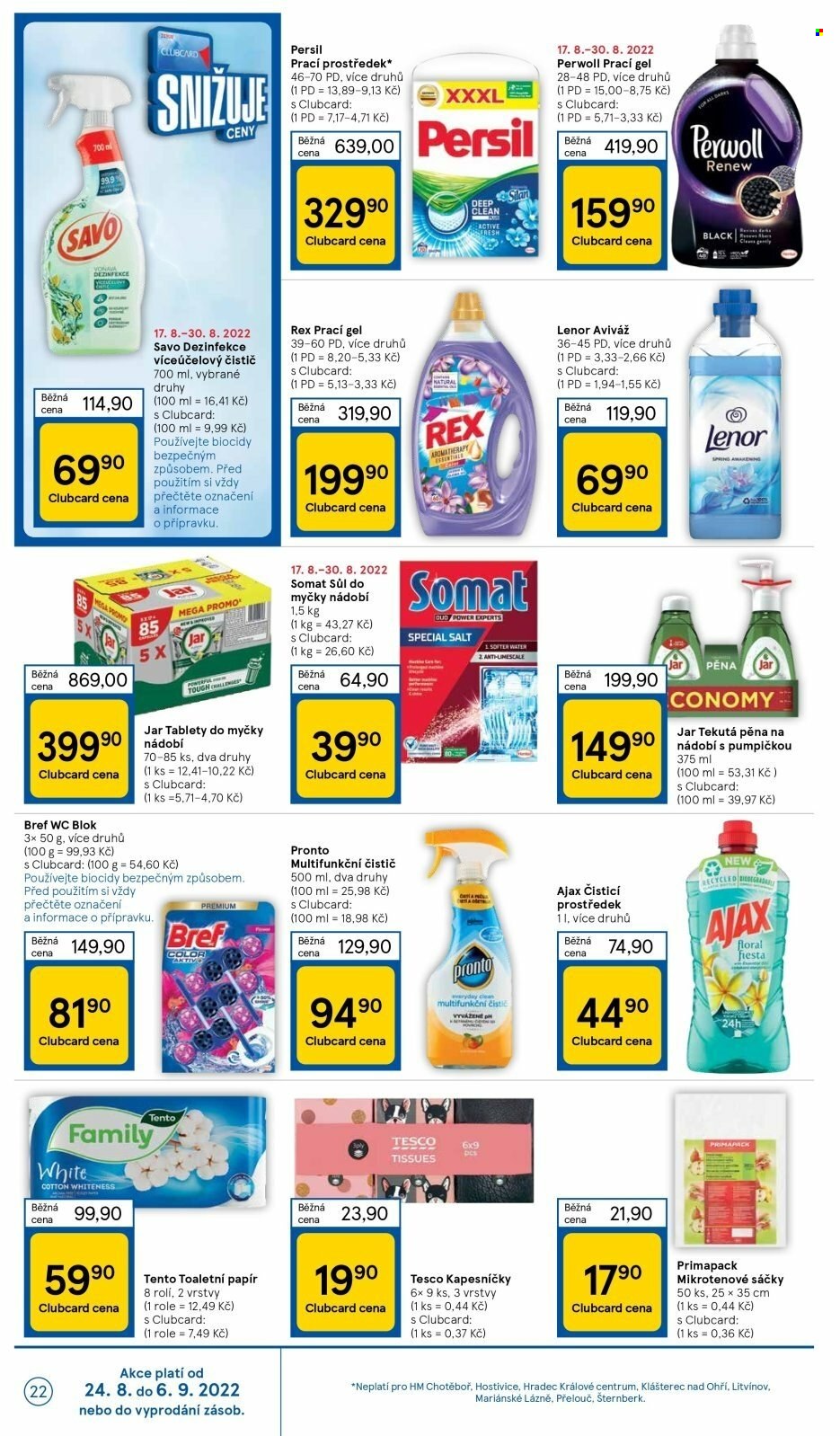 Leták TESCO - 24.8.2022 - 30.8.2022. Strana 22
