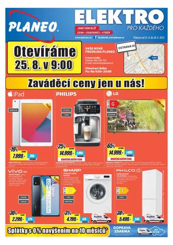 Leták PLANEO Elektro - 25.8.2022 - 28.8.2022.
