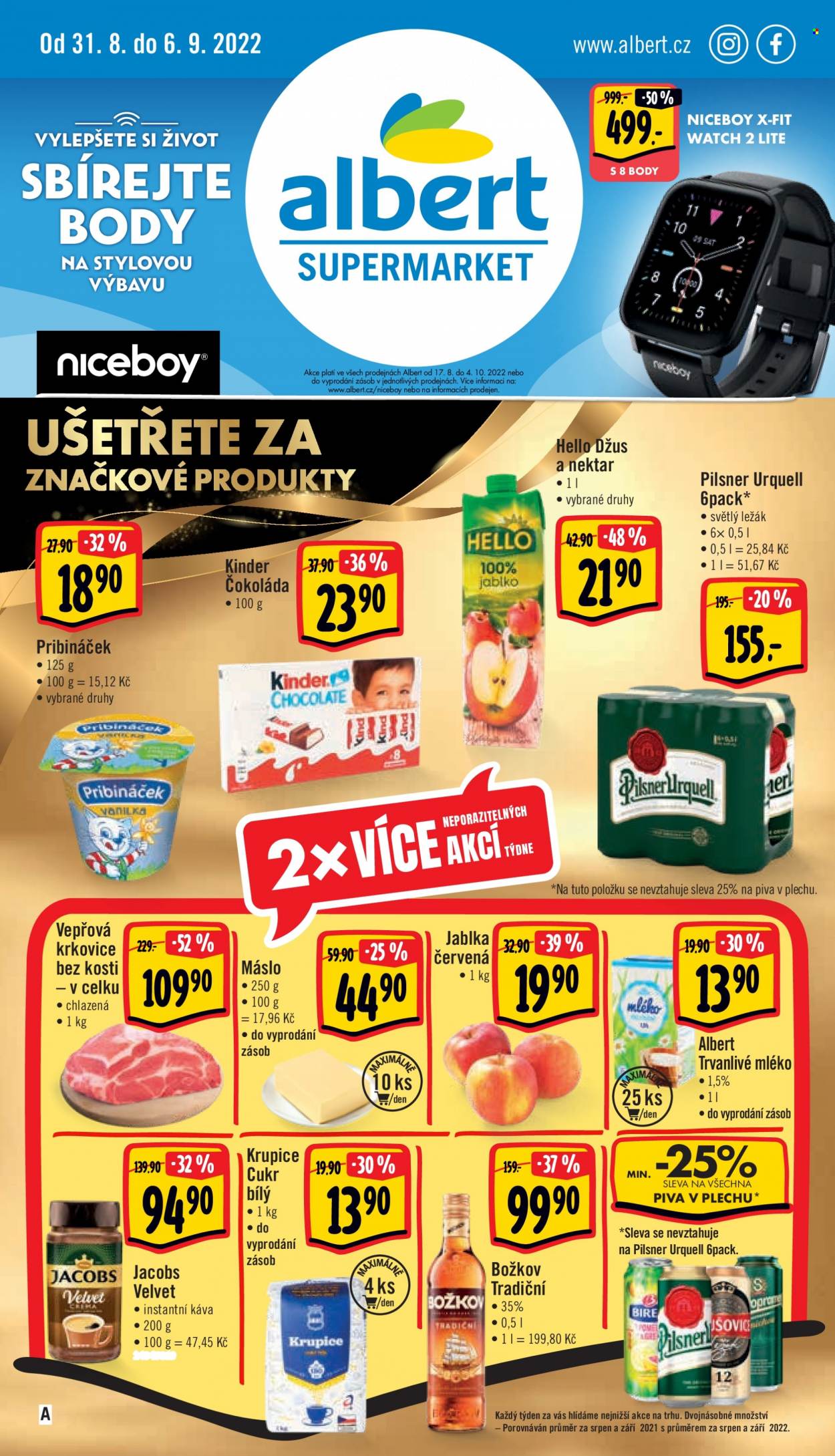 Leták Albert Supermarket - 31.8.2022 - 6.9.2022. Strana 1
