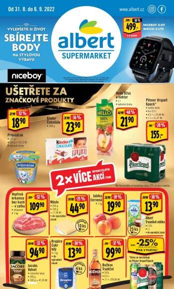 Leták Albert Supermarket - 31.8.2022 - 6.9.2022.