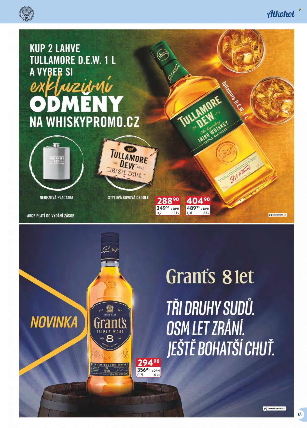 thumbnail - Leták Astur & Qanto velkoobchod - 1.9.2022 - 30.9.2022 - Produkty v akci - alkohol, whisky, Tullamore Dew, Grant‘s, Grant‘s Triple Wood, Fast. Strana 17.