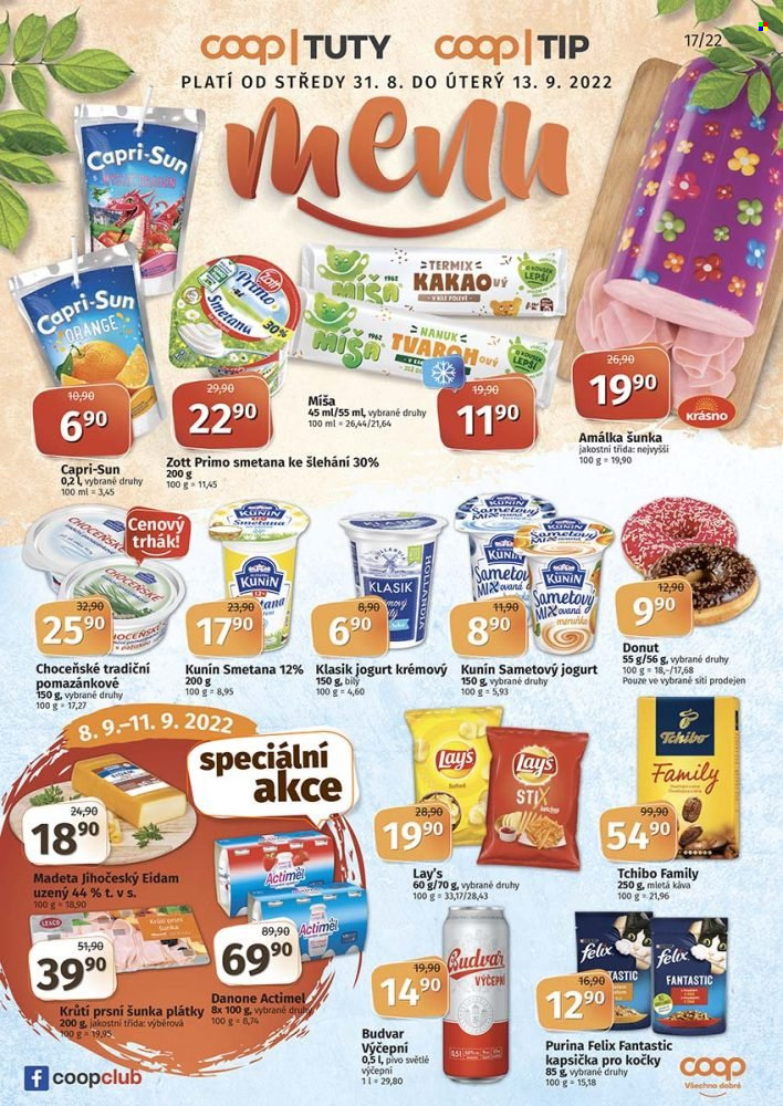Leták coop TUTY - 31.8.2022 - 13.9.2022. Strana 1