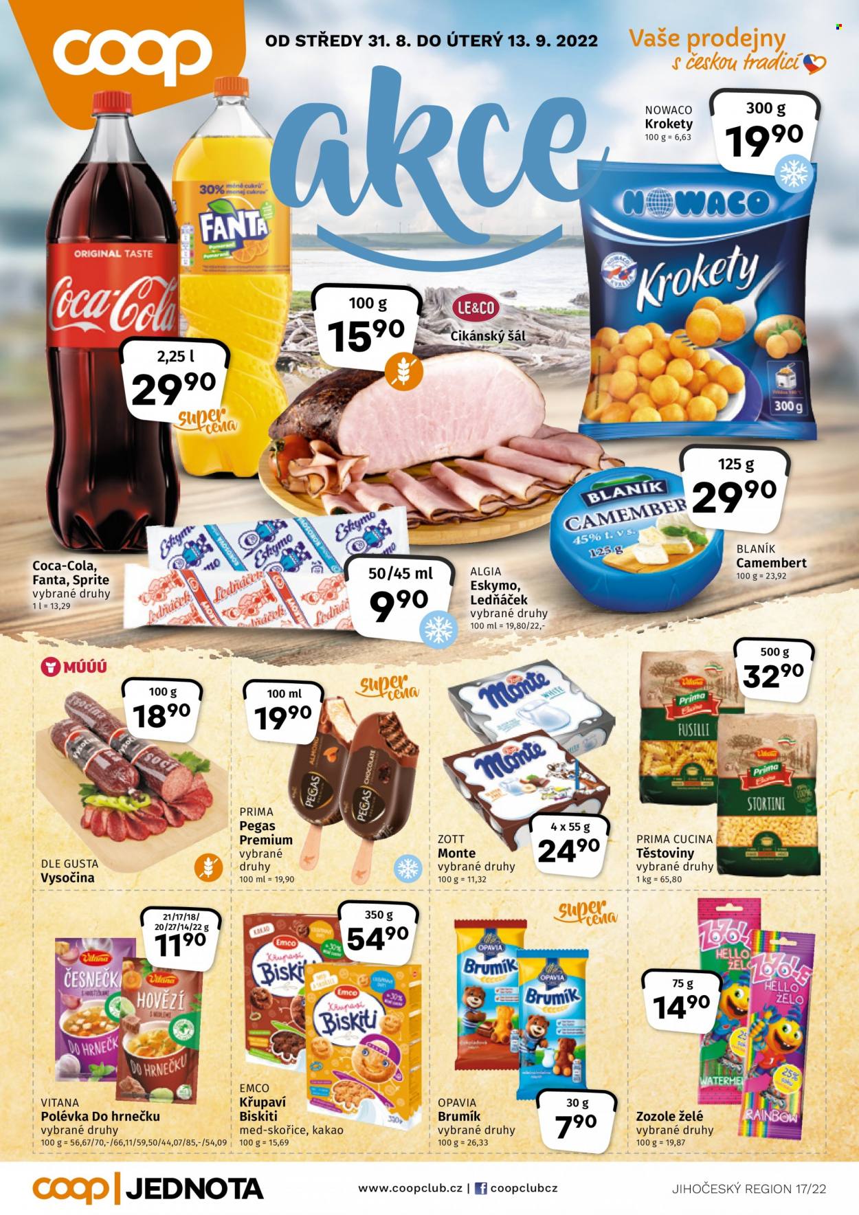 Leták coop JEDNOTA - 31.8.2022 - 13.9.2022. Strana 1
