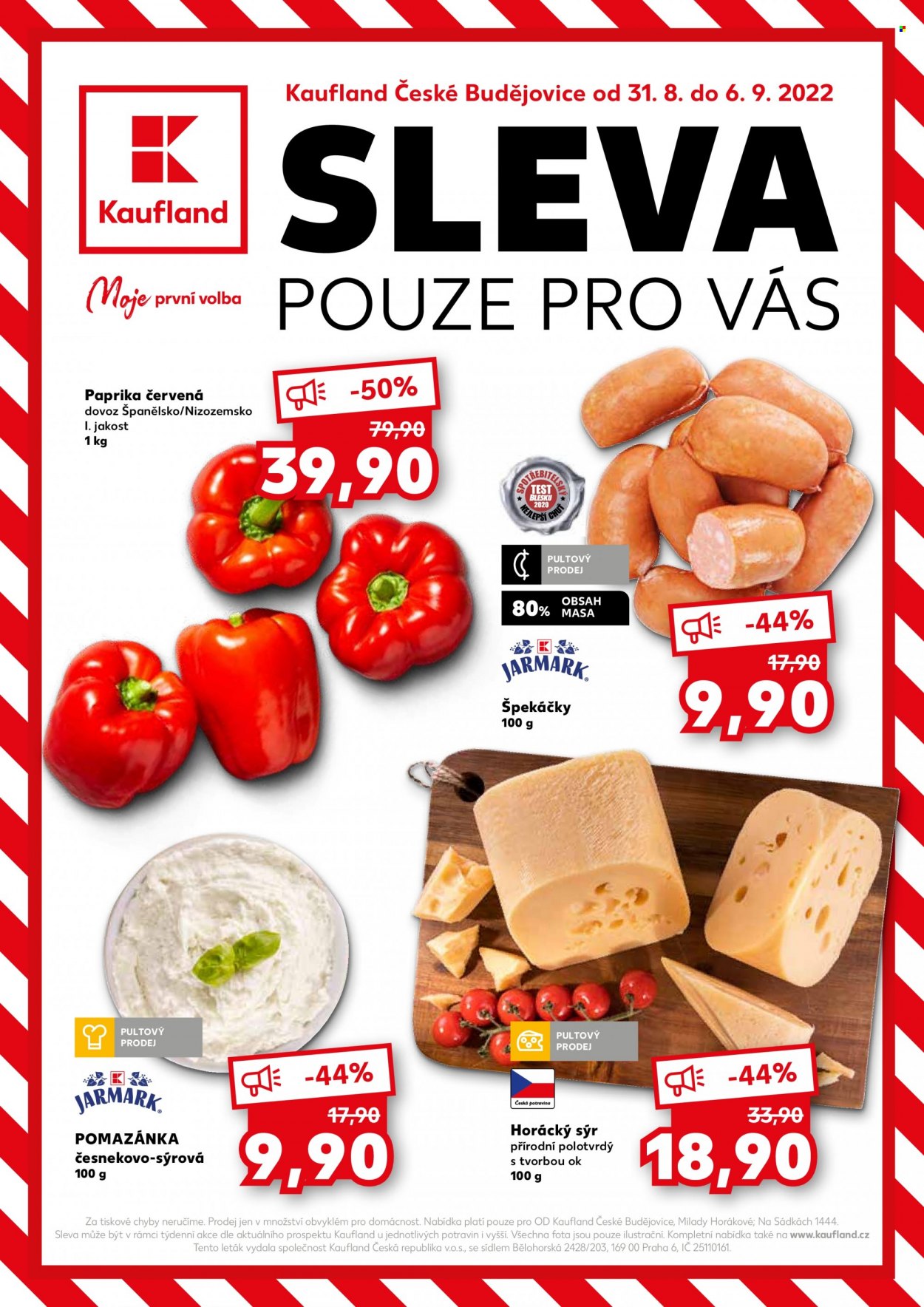 Leták Kaufland - 31.8.2022 - 6.9.2022. Strana 1