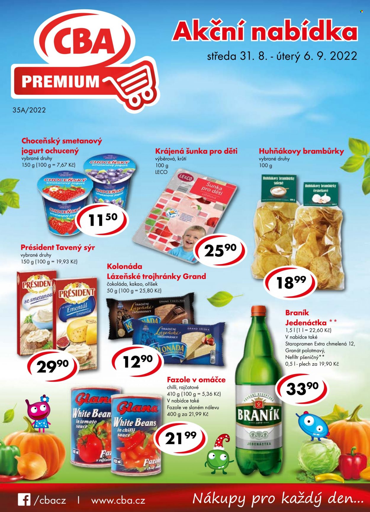 Leták CBA Premium - 31.8.2022 - 6.9.2022. Strana 1