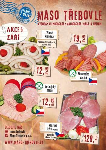 Leták Maso Třebovle - 1.9.2022 - 30.9.2022.