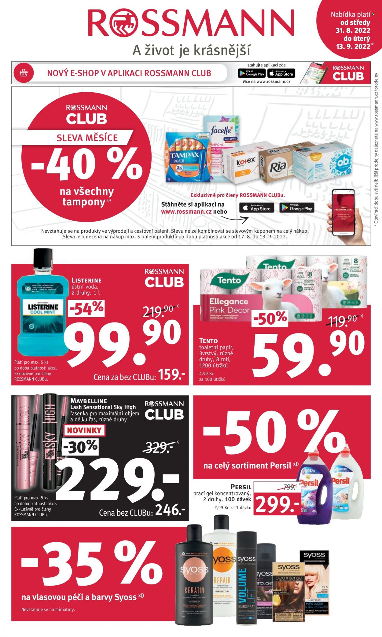 Leták ROSSMANN - 31.8.2022 - 13.9.2022. Strana 1