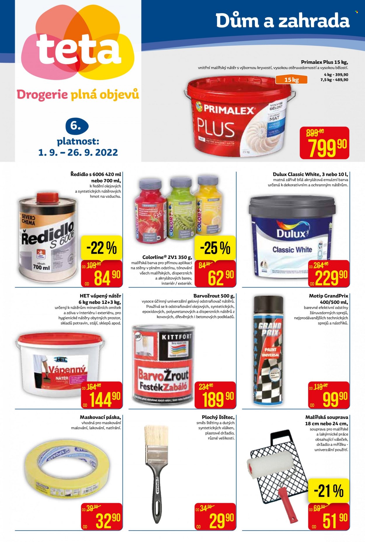 Leták Teta drogerie - 1.9.2022 - 26.9.2022. Strana 1
