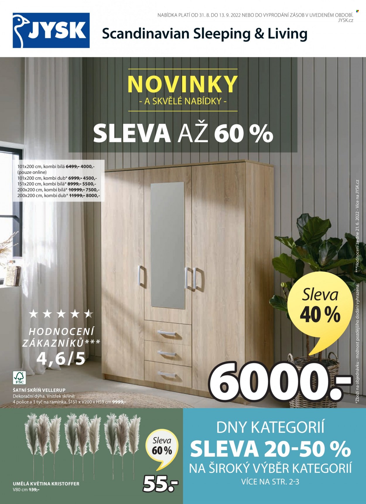 Leták JYSK - 31.8.2022 - 13.9.2022. Strana 1