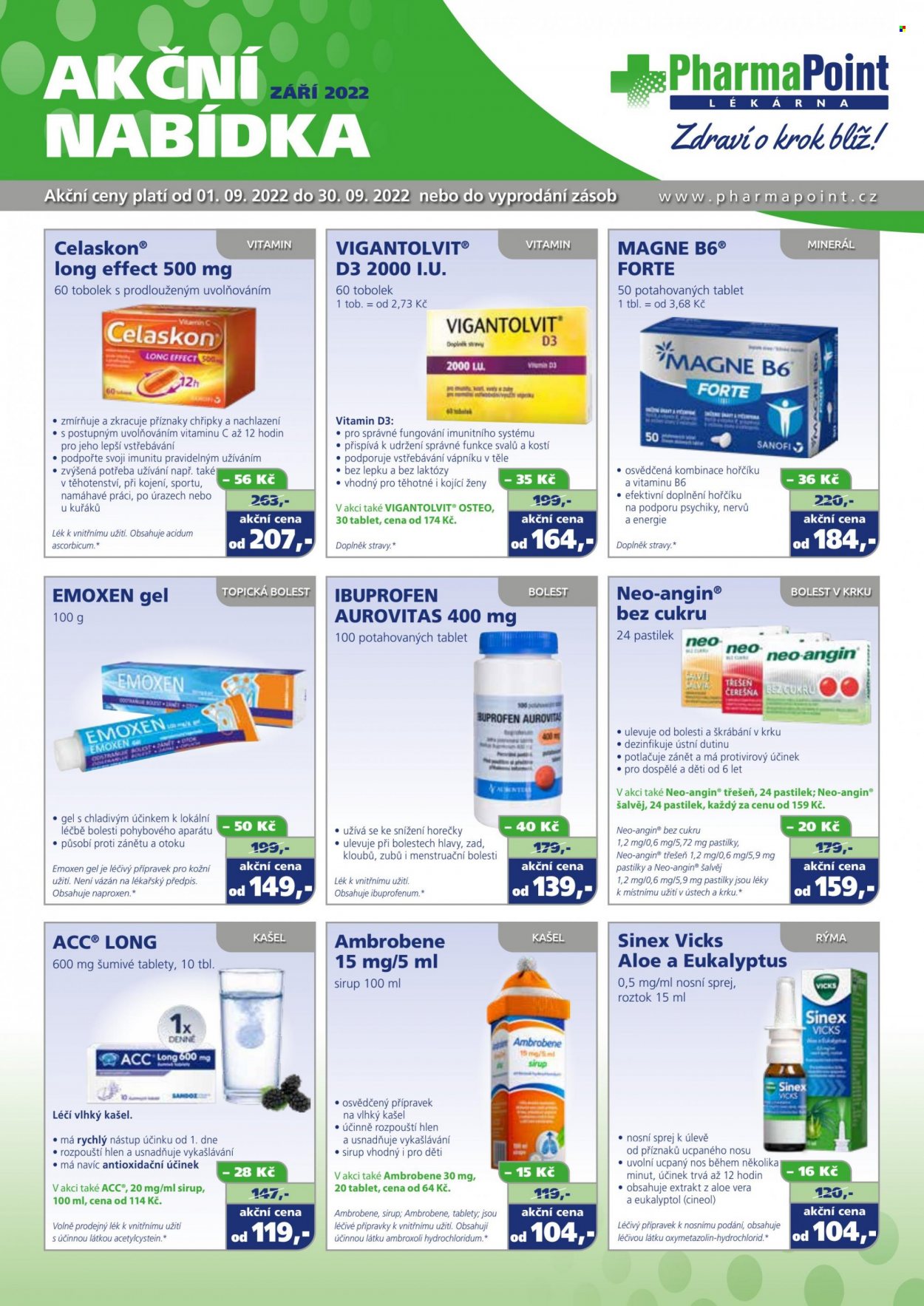 Leták PharmaPoint - 1.9.2022 - 30.9.2022. Strana 1