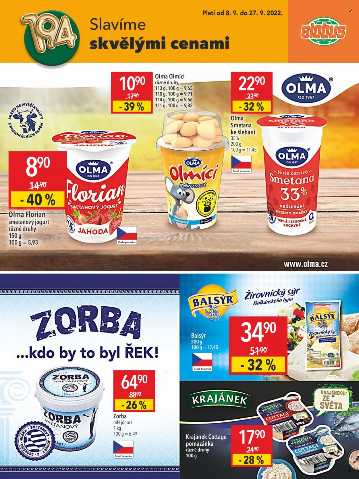 Leták Globus - 8.9.2022 - 27.9.2022. Strana 3